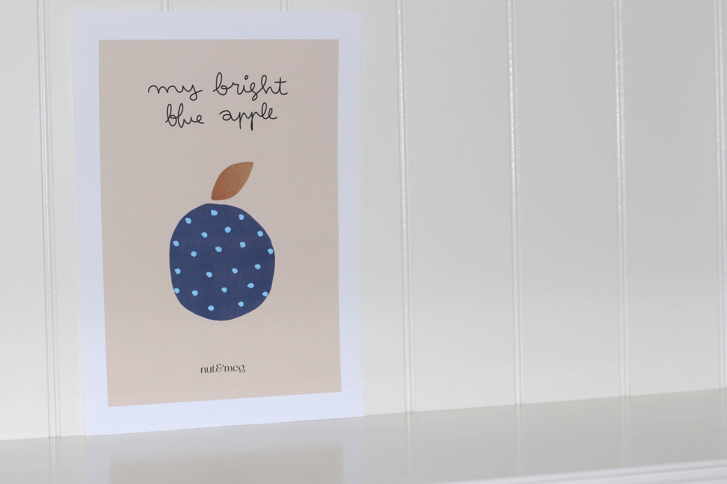 Lámina "my bright blue apple"