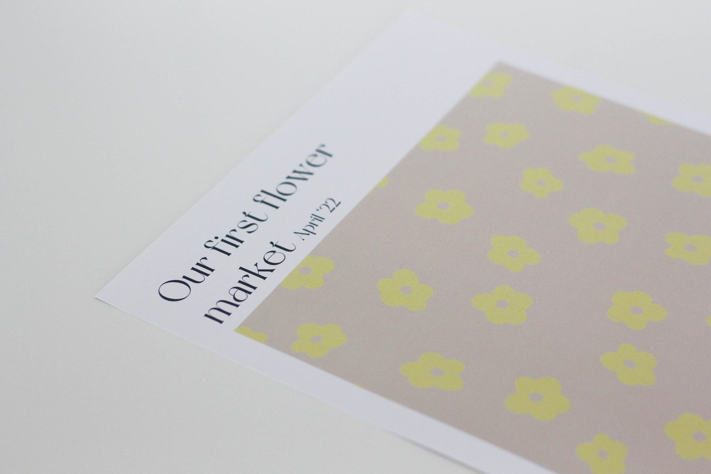 Lámina "Our first flower market"